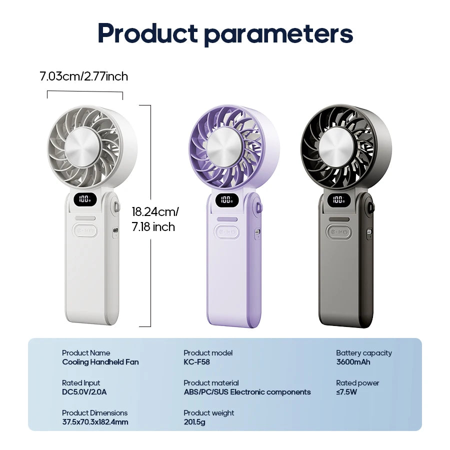 BreezeFlexi Portable Folding Fan