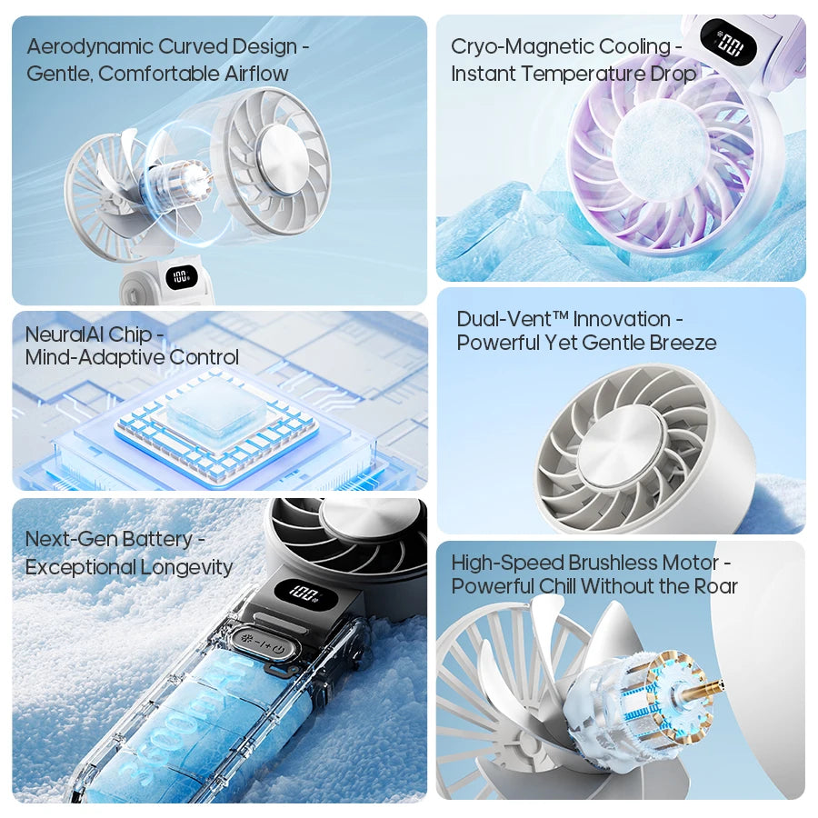 BreezeFlexi Portable Folding Fan